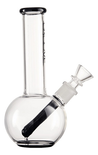 Groove® Round Tube 7 Boroglass Bong Prime Black Asscents