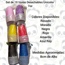 Comprar Set De 10 Vasos Desechables Para Fiesta De Cumpleaños 