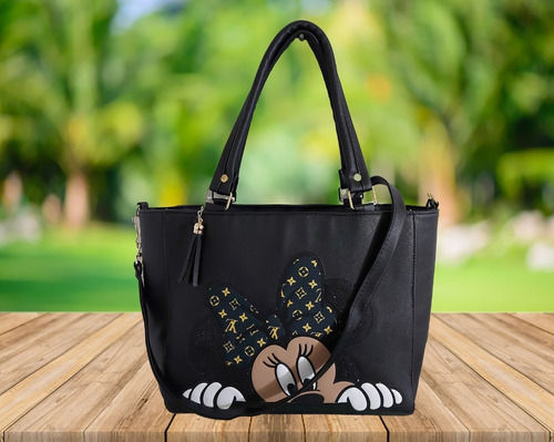Imagen 2 de 8 de Bolsa De Mano De Disney De Minnie Mouse En Color Negro