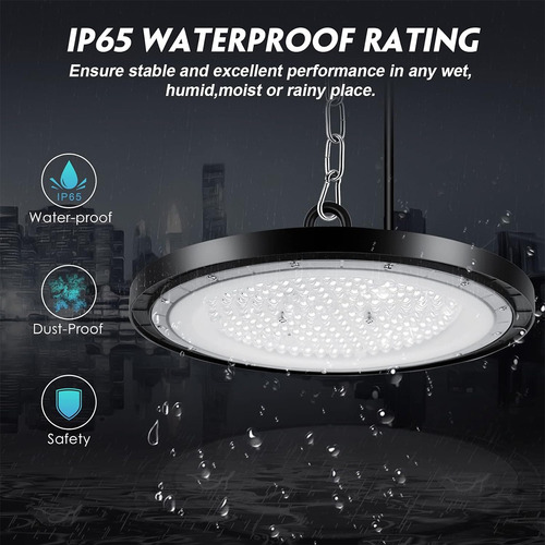 Lámpara Industrial De Campana Led Blanco 200w Ufo High Bay