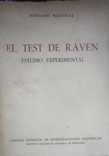El Test De Raven Mariano Madurga