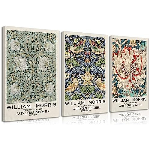 3 Piezas De Arte De Pared De William Morris Enmarcado, ...