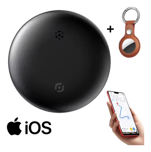 Localizador Rastreador Gps Tag Guardian Iphone Ios Apple Negro Funda Cuero