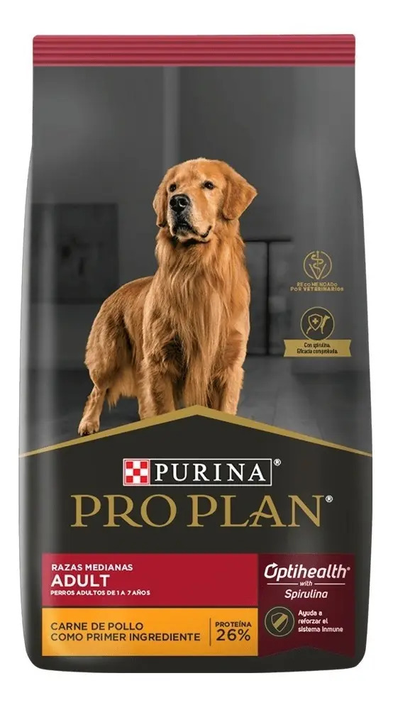 Alimento Pro Plan OptiHealth Medium Breed para perro adulto de raza mediana sabor pollo y arroz