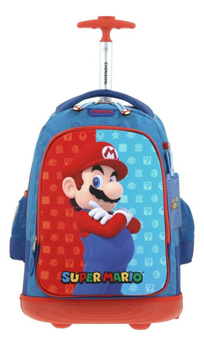 Mochila Mario Bros Dulp Primaria Con Carro Mb66083-9