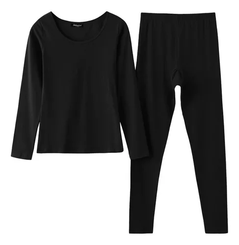 Set De Ropa Interior Térmica Mujer Largos Johns Pantalones