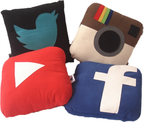 Cojines Dicrea Geek Youtube, Instagram, Facebook, Mac