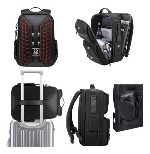 Mochila De Viagem Para Notebook Impermeável Casual Urbano Premium Com Acabamento Fino Resistente De Bordo Aviao Masculina Bange