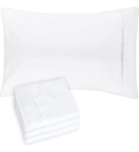 4 Pack Funda De Almohada Queen Cierre De Sobre Microfibra