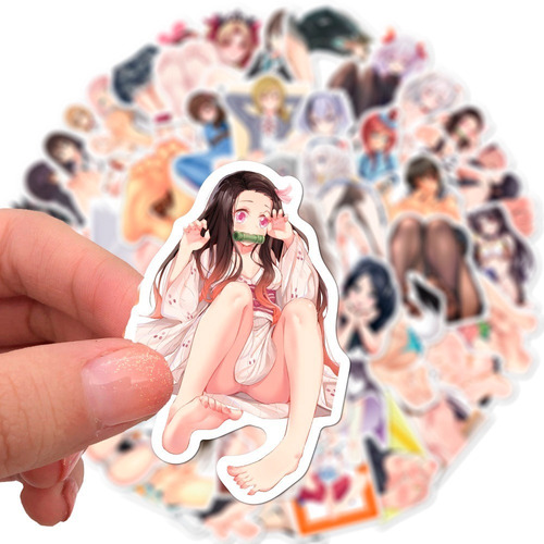 50 Uds Stickers Calcomanias Anime Girls