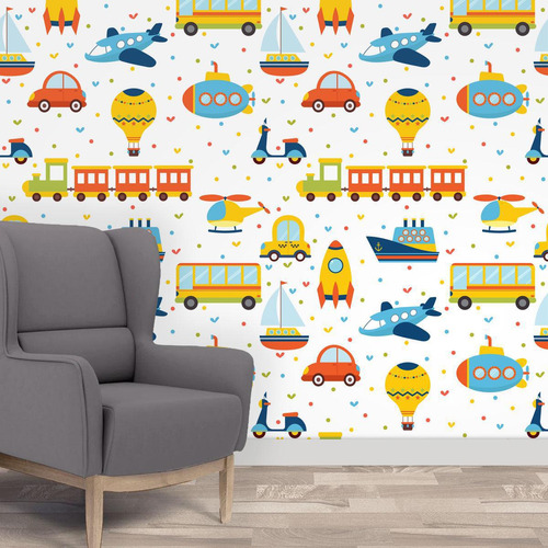 Papel De Parede Adesivo Infantil Mod 886 Vinílico 59x300cm