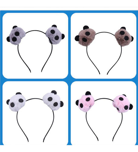 2 Diademas De Felpa Con Diseño Creativo De Panda, Adorable