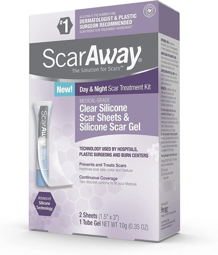 Kit Parche Gel Scaraway Elimina Cicatrice Reusables Queloide