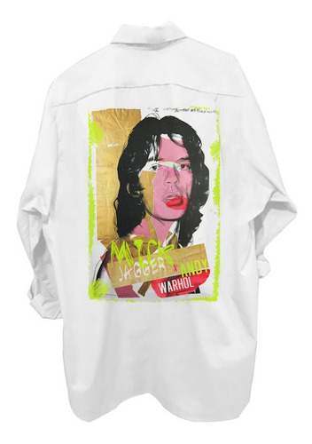 Camisa Estampada Oversize Jagger X Warhol - Babe