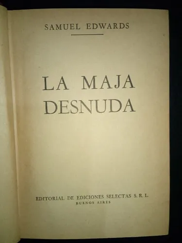 Libro La Maja Desnuda Samuel Edwards Tapa Dura