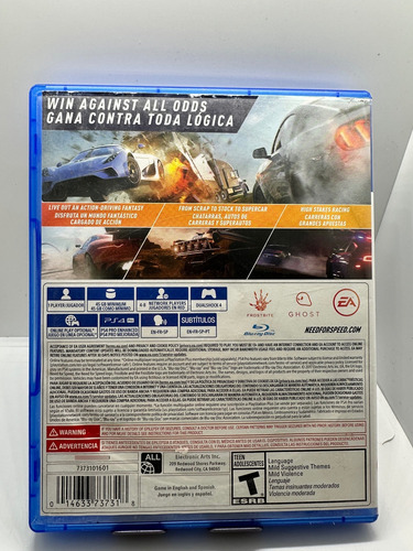 Need For Speed Payback Playstation 4 Ps4 (Usado)