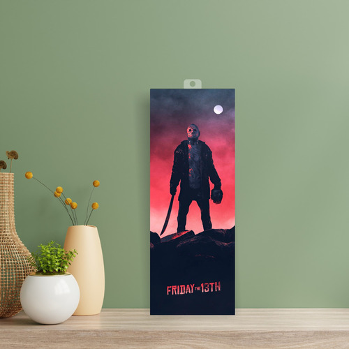 Cuadro 15x40 Cm Terror Jason Friday 13th Animeras En Stock