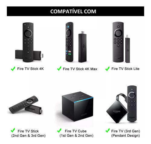 Controle Remoto Com Voz Amazon Fire Stick Tv Fire Stick 4k