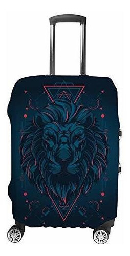 Maleta - Luggage Cover Suitcase Cover Lion Head Sacred Geome
