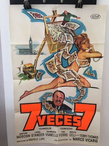 Afiche De Cine Original - 7 Veces 7