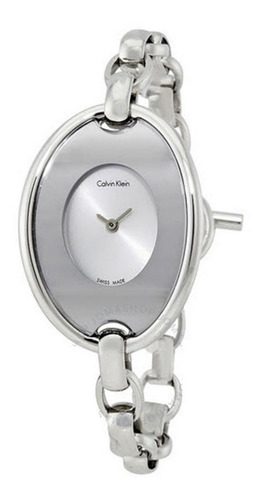 Calvin Klein K3h2m126 Silver Dial 12xs/juros Promoção!!!
