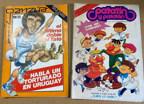 Ganzúa Y Patatin Y Patatan, 2 Revistas Uruguaya Lote Cr0433