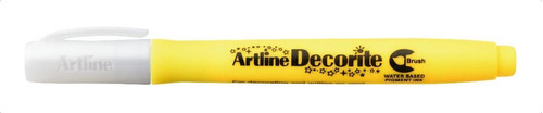 Marcador Artline Decorite Pincel Colores Básicos Y Pasteles Color Amarillo