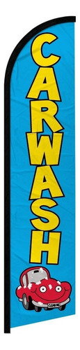 Bandera Publicitaria Car Wash Autolavado Sublimada Servicio