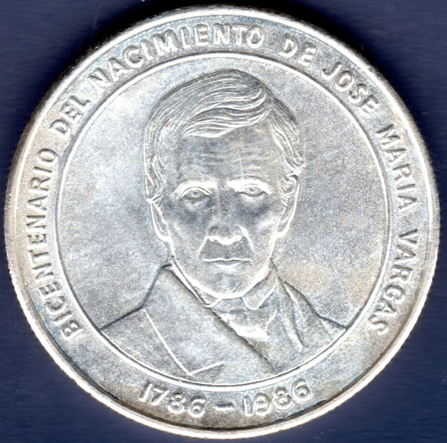 Moneda De Plata Bicentenario De José María Vargas