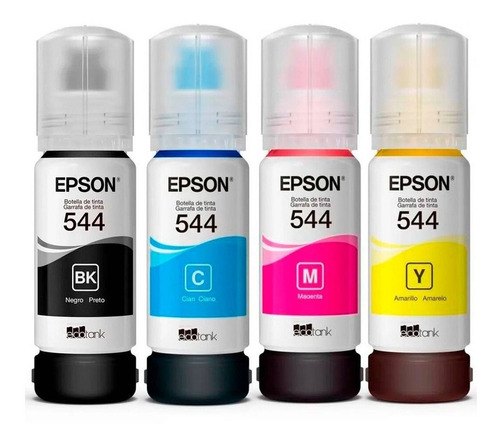 Imagen 1 de 10 de Tinta Original Epson T544 Set 4 Colores L3110 L3150 L5190