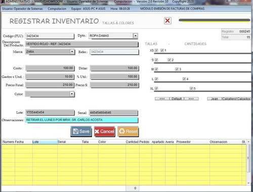 Software O Programa Tienda De Ropa (fashion)