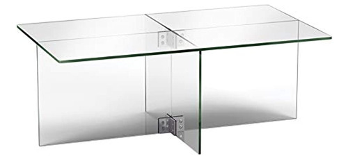 Mesa De Centro Henn&hart, Talla Única, Vidrio Transparente, 