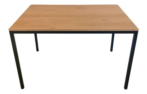 Mesa De Comedor Madera Finger Joint Y Hierro-120cm X 80cm