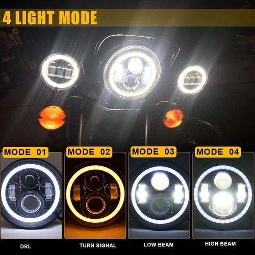 Para Aa 1pcs Faro Led 7 Ojo De Ángel Lupa Universal Auto