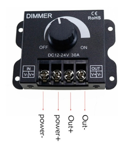 Led Dimmer Dimer Dc 12v 24c 30a 5050 3528 Cdmx Electrónica