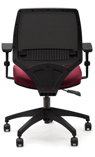Silla de oficina Marelli You 213 burdeos con marco en P, color burdeos y negro Material de tapicería: tela