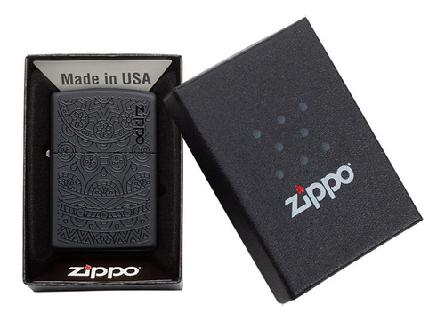Imagen 4 de 10 de Encendedor Zippo Lighter Tone On Tone Design Negro