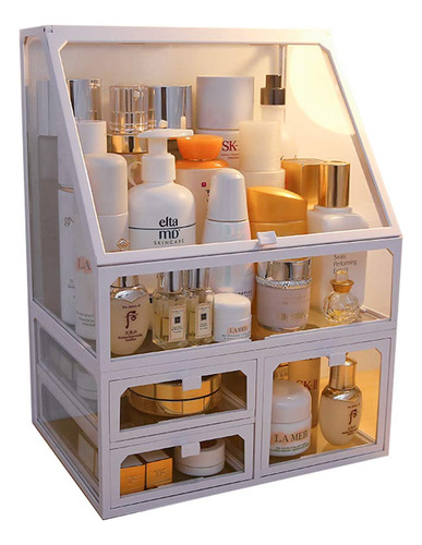 Organizador Grande De Cristal Para Maquillaje, Soporte De Al