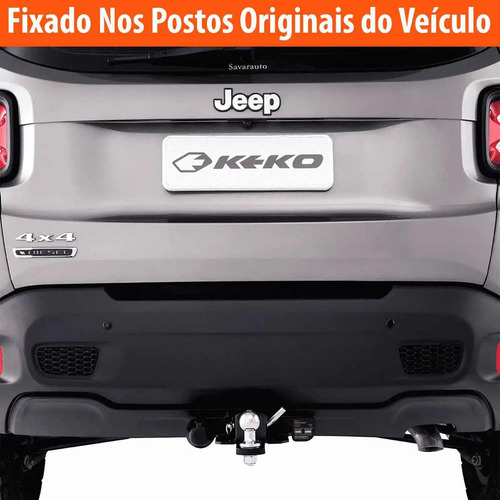Imagem 5 de 5 de Engate Reboque Jeep Renegade 2015 A 2021 Keko Preto Liso