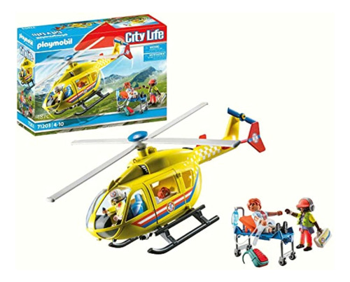 Playmobil Rescue Helicóptero De Rescate 71203