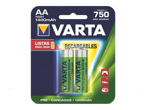 Pilas Recargables Aa Varta Alemanas, Blister Por 2 