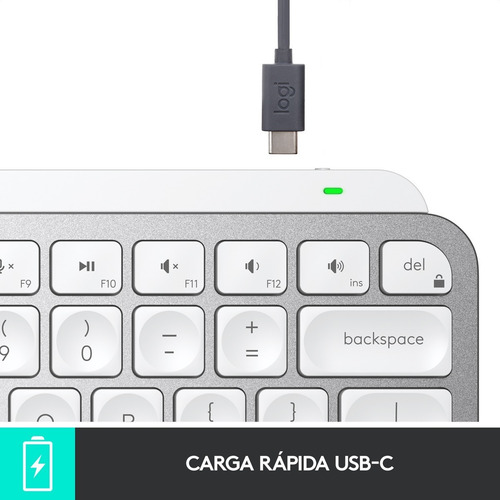 Imagen 8 de 10 de Teclado Avanzado Recargable Logitech Mx Keys Mini - Gris Pál