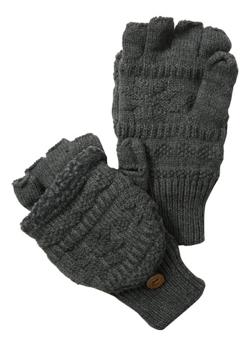 Muk Luks Flip Mitten Fairley Para Hombre, Fairlisle Gris, Ta