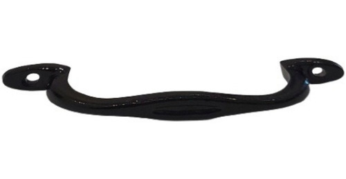 Manija Puente Tirador Aluminio Negra 110 Mm Cajón Mueble