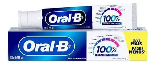 Oral B Crema Dental 100% Esmalte 175g.
