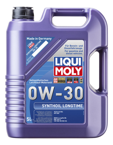 Garrafa Aceite 0w30 Synthoil Longtime 5 Litros Liqui Moly