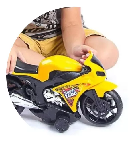 Moto 1600 c/ Rodas Fricção Bonita Coleção Corrida Infantil no Shoptime
