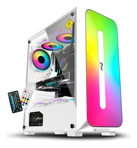 Chasis Gamer J&r Jx118 Zero Pro Blanco Rgb 3 Cooler