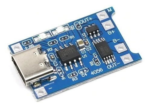 Cargador Bateria Litio Tp4056 Con Proteccion Conector Usb C