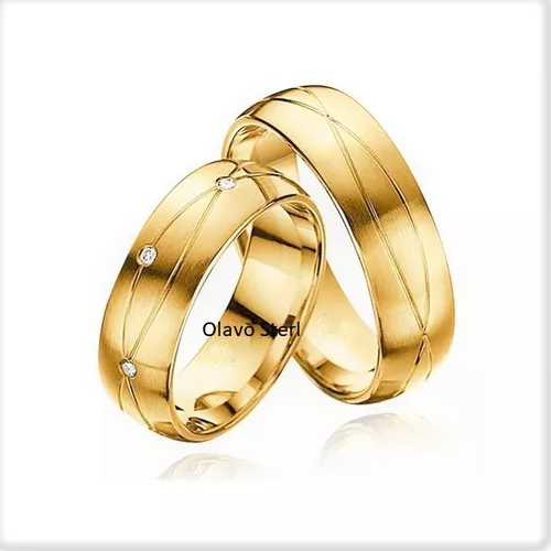 Par Alianças Em Ouro 18k Interior Oculto Em Prata 950 7mm C